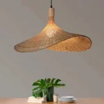 Lustre Bambu Rattan Artesanal - Imagem 3