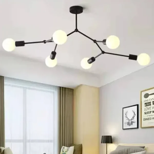 Luminária Sobrepor Moderna Sputnik Preto, Branco ou Dourado