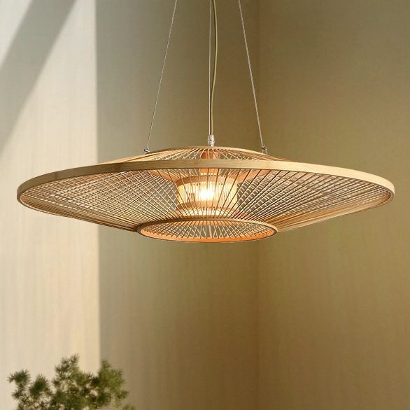 Pendente vintage rattan bambu