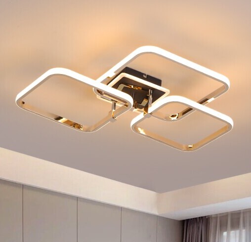 luminária sobrepor Led retangular com quadrados vazados