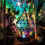 Abajur com luz led de projeção
