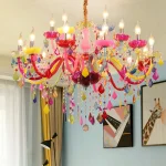 Lustre De Cristal Maria Tereza Colorido Para Quarto De Criança, Modelo Infantil 2024/2025 - Imagem 2