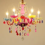 Lustre De Cristal Maria Tereza Colorido Para Quarto De Criança, Modelo Infantil 2024/2025