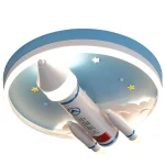 Luminária Infantil Foguete Led Luz