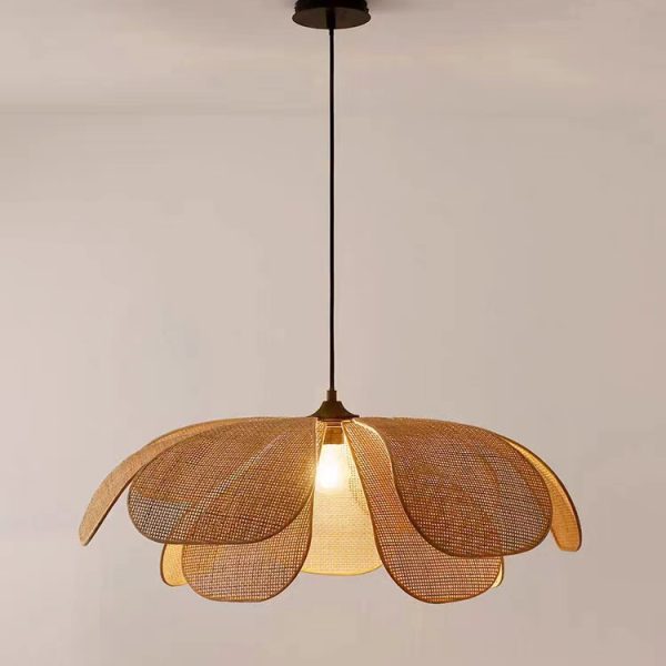 Pendente rustico Rattan pétala