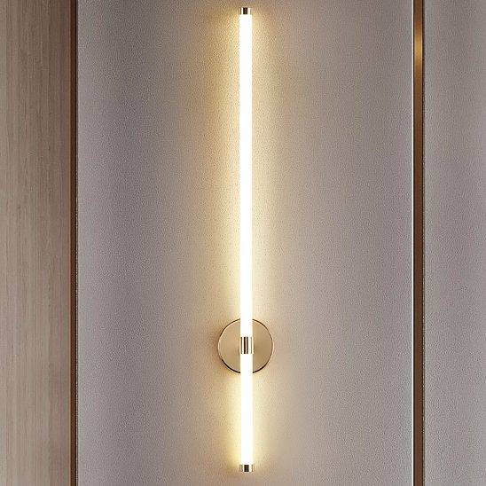 Arandela minimalista tubular acrílico