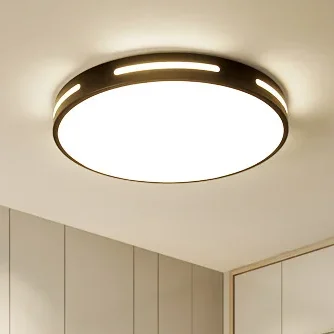 Luminária Plafon Redondo Alumínio Branco ou Preto