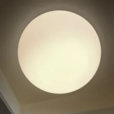Luminária Sobrepor Plafon Bola Vidro Branca