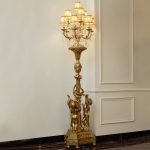Luminária Lustre cristal de chão escultural estilo francês