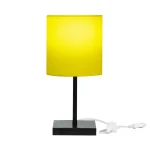 Abajur Básico Eros Cilíndrico Amarelo - Imagem 2