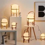 Abajur Cestita Moderno Com Luz Confortável de LED - Imagem 2