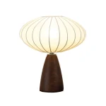 Abajur Cúpula Tecido Branco Design Japonês - Imagem 4