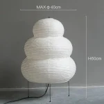Abajur Estilo Japonês Papel Arroz - Imagem 3