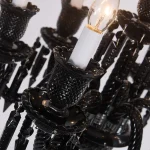 Abajur Preto Clássico Lustre Maria Teresa - Imagem 3