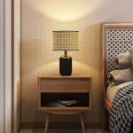Abajur Preto Mesa Design Japonês Vintage - Imagem 3