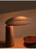Abajur Vintage Japonês Wabi-sabi Madeira Maciça