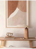 Abajur Vintage Japonês Wabi-sabi Madeira Maciça - Imagem 3
