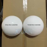Arandela 1/2 Esfera De Vidro Branco Leitoso - Imagem 5