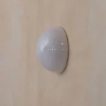 Arandela 1/2 Esfera De Vidro Branco Leitoso - Imagem 3