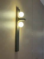 Arandela Art Deco Bola De Vidro Branco - Imagem 2