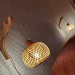 Arandela Bamboo Natural Com Fio Liga/Desliga - Imagem 3