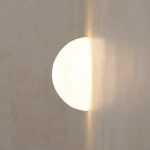 Arandela Bolha Vidro Branco Leitoso - Imagem 2