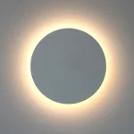 Arandela Círculo Alumínio Com Luz LED Indireta