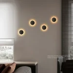 Arandela Círculo Alumínio Com Luz LED Indireta - Imagem 2