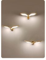 Arandela Dourado Forma Pássaro Gaivota - Imagem 4