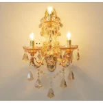Arandela Maria Teresa Dourado Lustre Parede Com Cúpula