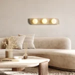 Arandela Moderna Acabamento Natural Com Bolas Brancas de LED - Imagem 4