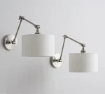 Arandela Moderna Confortável Cúpula Design Abajur Tecido Branco - Imagem 3