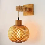 Arandela Natural Bamboo Rattan E27