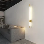 Arandela Tubo Linear Chip LED Alumínio Dourado ou Preto - Imagem 3