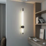 Arandela Tubo Linear Chip LED Alumínio Dourado ou Preto - Imagem 2