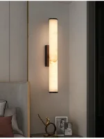 Arandela Tubular Vitral Acabamento Padrão Mármore - Imagem 2