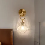 Arandela Vintage Dourada e Pingente de Vidro - Imagem 3