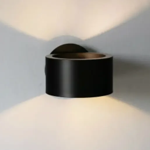 Arandela Alumínio Moderno Argola Dourado ou Preto Luz Indireta