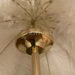 Abajur Moderno Cúpula Penas - Imagem 3