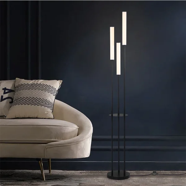 Luminária De Chão Linear Tubo Branco