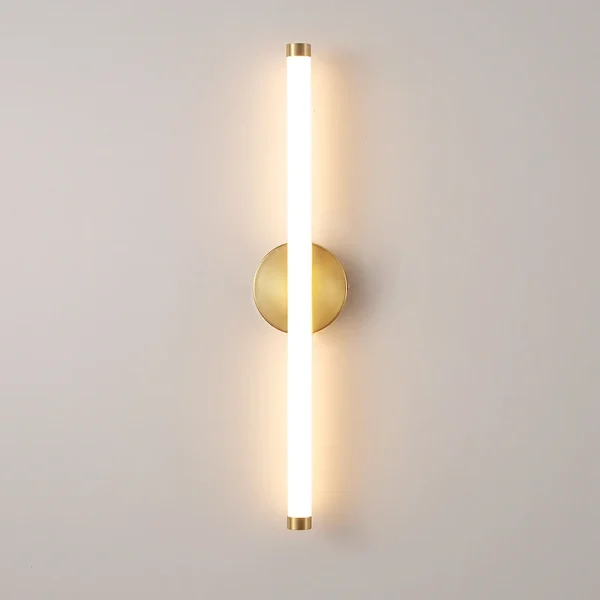 Arandela Tubular Linear Acrílico Branco Leitoso
