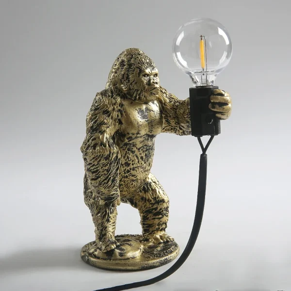 Luminária De Mesa Resina Infantil Forma de Macaco