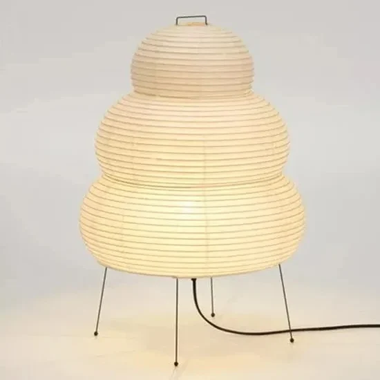 Abajur Estilo Japonês Papel Arroz