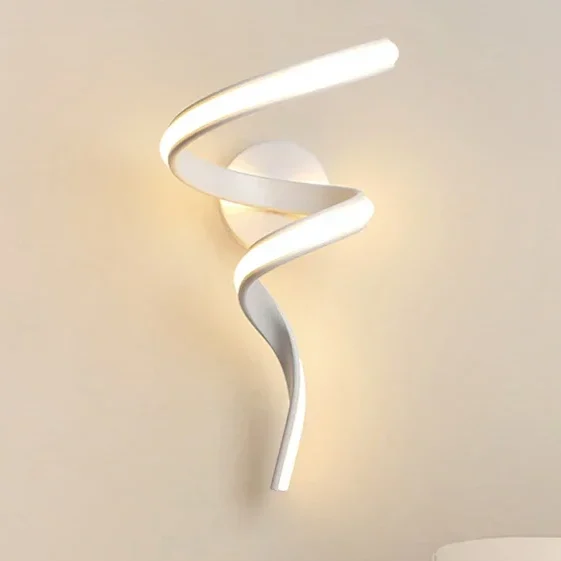 Arandela Alumínio Espiral Luz LED