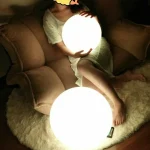 Luminária Abajur Bola De Vidro Branco Leitoso