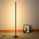 Luminária Chão Minimalista Tubular Linear Alumínio