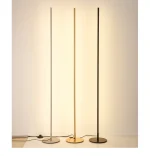 Luminária Chão Minimalista Tubular Linear Alumínio - Imagem 3