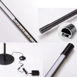Luminária Chão Minimalista Tubular Linear Alumínio - Imagem 4