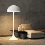Luminária De Chão Branca 130cm Cogumelo Design Escandinavo - Imagem 2