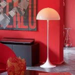 Luminária De Chão Branca 130cm Cogumelo Design Escandinavo - Imagem 4